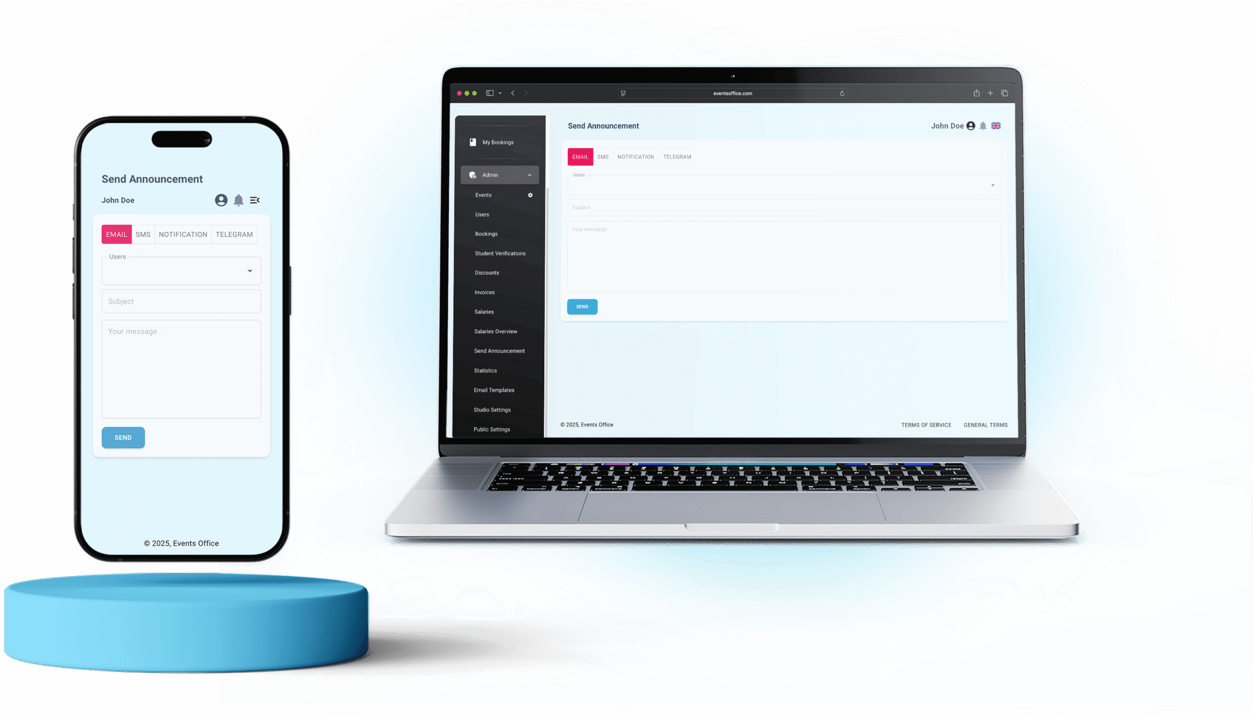 messages feature render