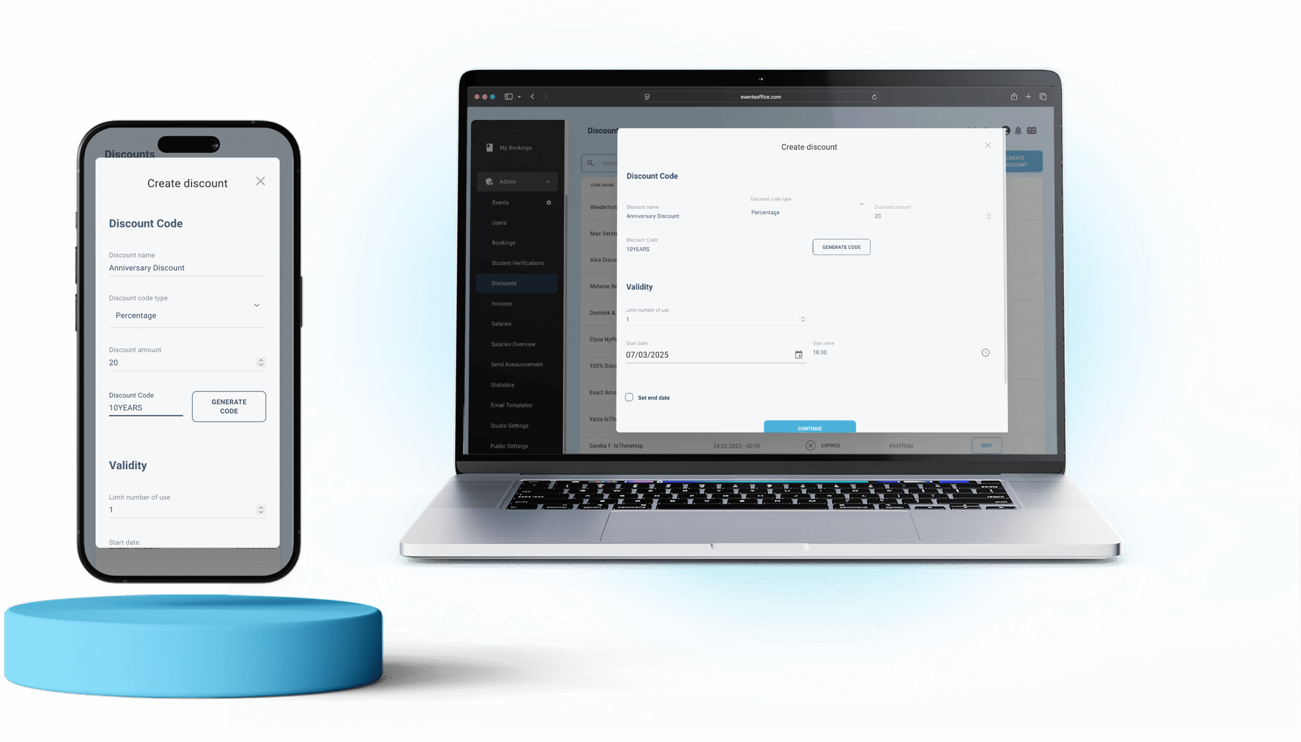 offers feature mockup