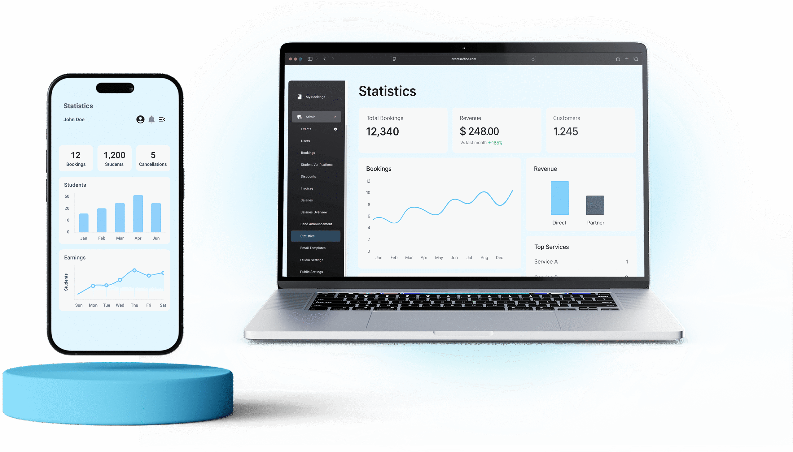 statistics feature mockup