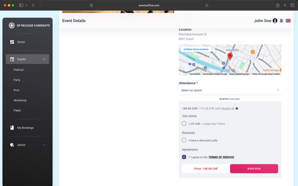 payments feature screenshot